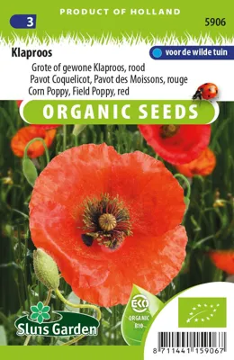 Papaver Red Corn Poppy (Klaproos) Eco