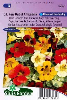 Oost-Indische kers Tropaeolum majus Out of Africa, enkel mix