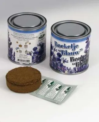 Blikje Boeketje Blauw per 5 stuks