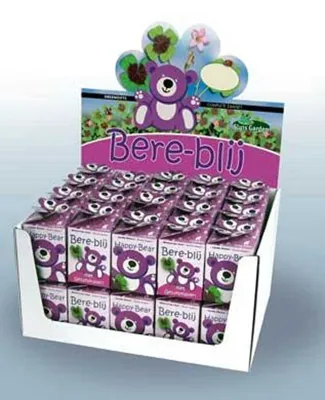 Showdoos Greengift, Happy-Bear roze 40 stuks