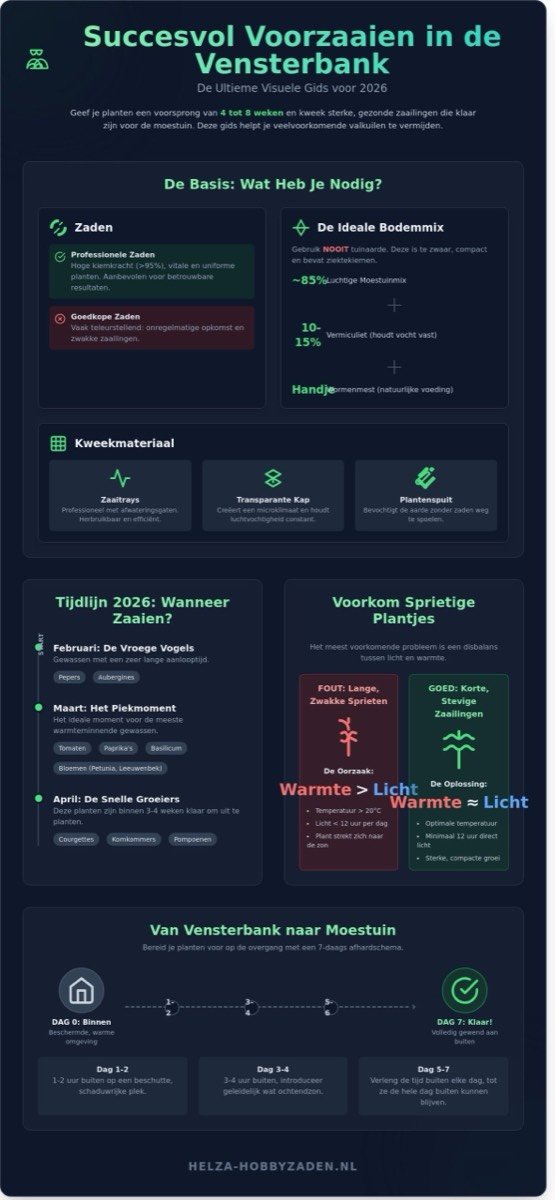 Voorzaaien in de vensterbank: De complete gids voor een succesvolle start in 2026