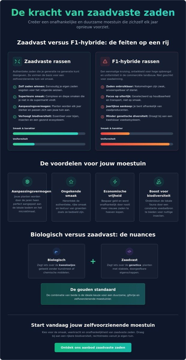 Zaadvaste zaden kopen: alles over de basis van een duurzame moestuin