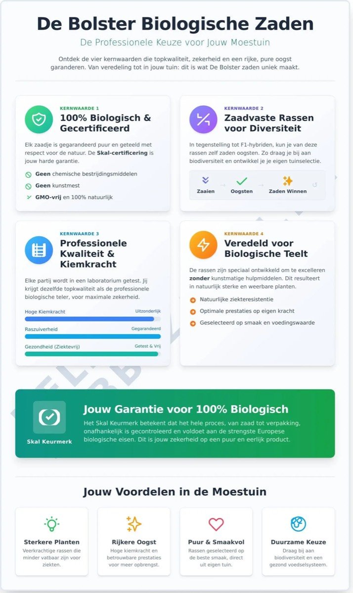 De Bolster Biologische Zaden: Waarom Kiezen Voor Topkwaliteit?