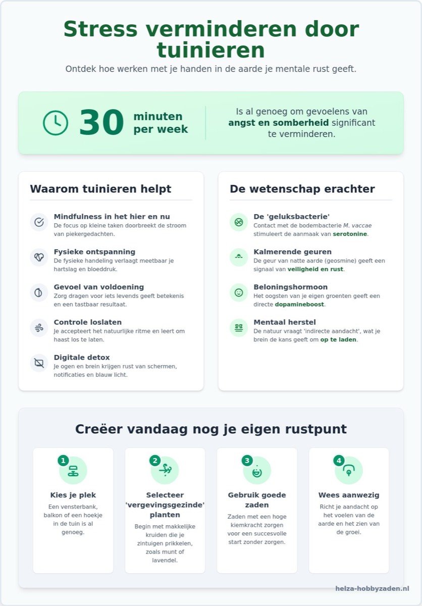 Stress verminderen door tuinieren: zo vind je rust in je eigen moestuin