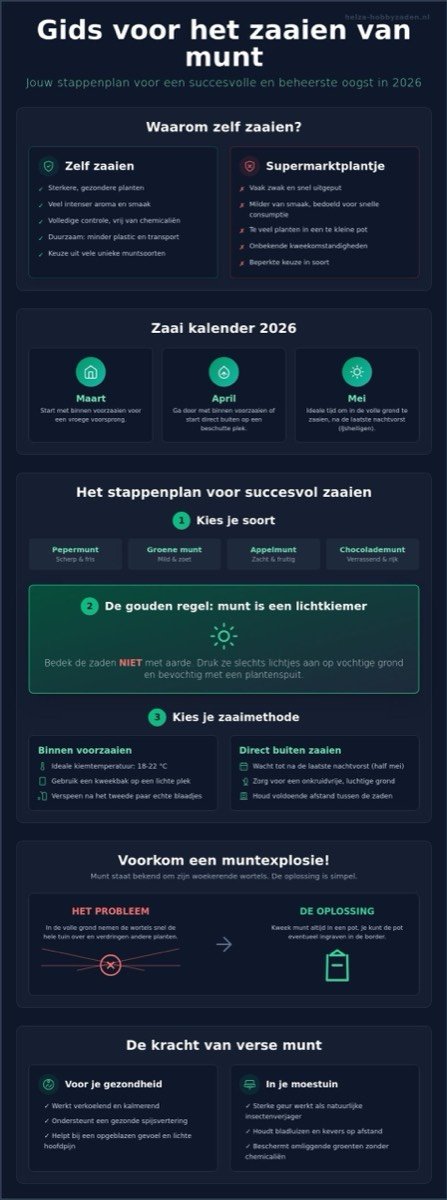 Munt zaaien in 2026: de complete gids voor een geurige kruidentuin