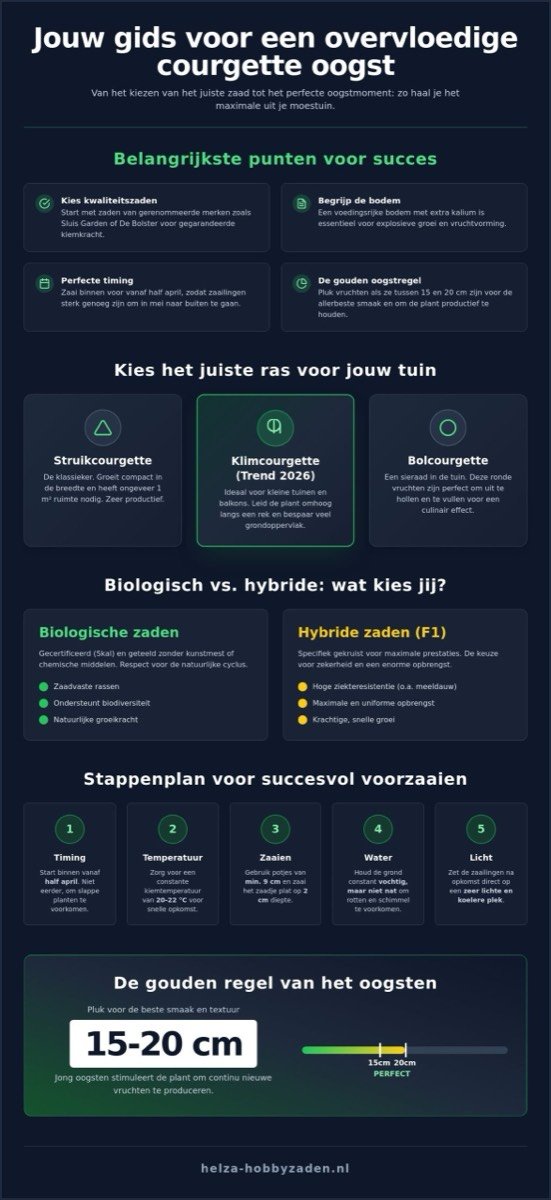 Courgette zaden kopen en zaaien: de complete gids voor een rijke oogst in 2026