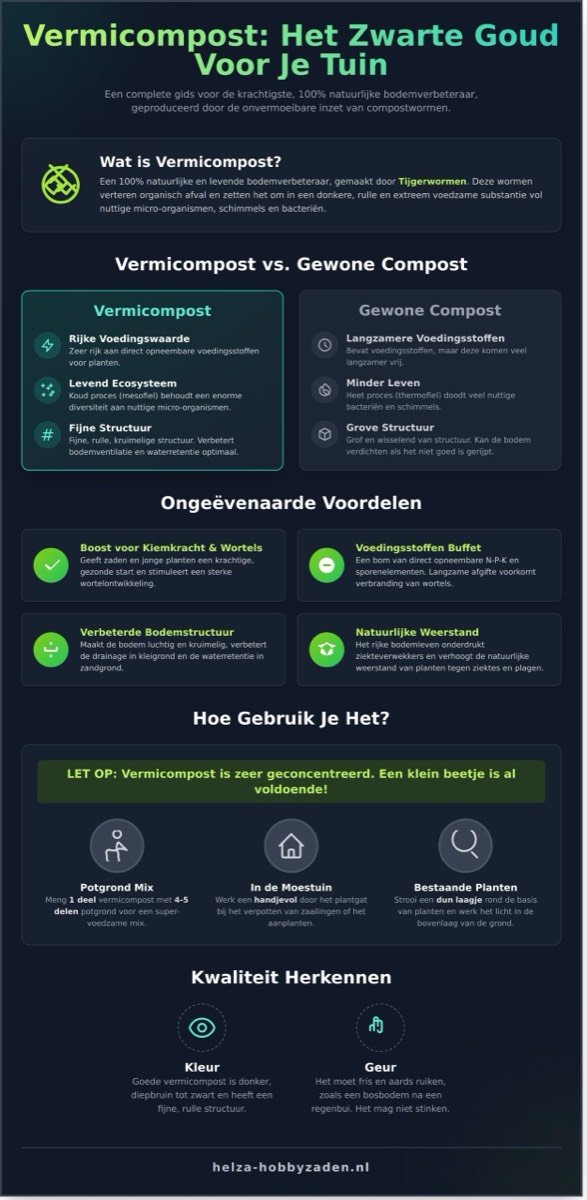 Wat is Vermicompost: Het Zwarte Goud voor Jouw Moestuin