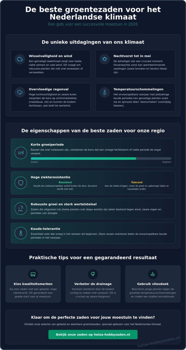 De beste groentezaden voor het Nederlands klimaat: een gids voor 2026