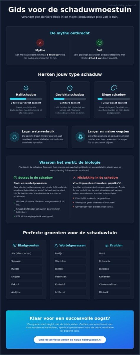 Groenten die weinig zon nodig hebben: de beste soorten voor schaduwrijke tuinen in 2026