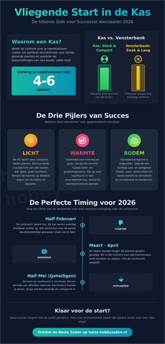 Voorzaaien in de kas: De complete gids voor een vliegende start in 2026