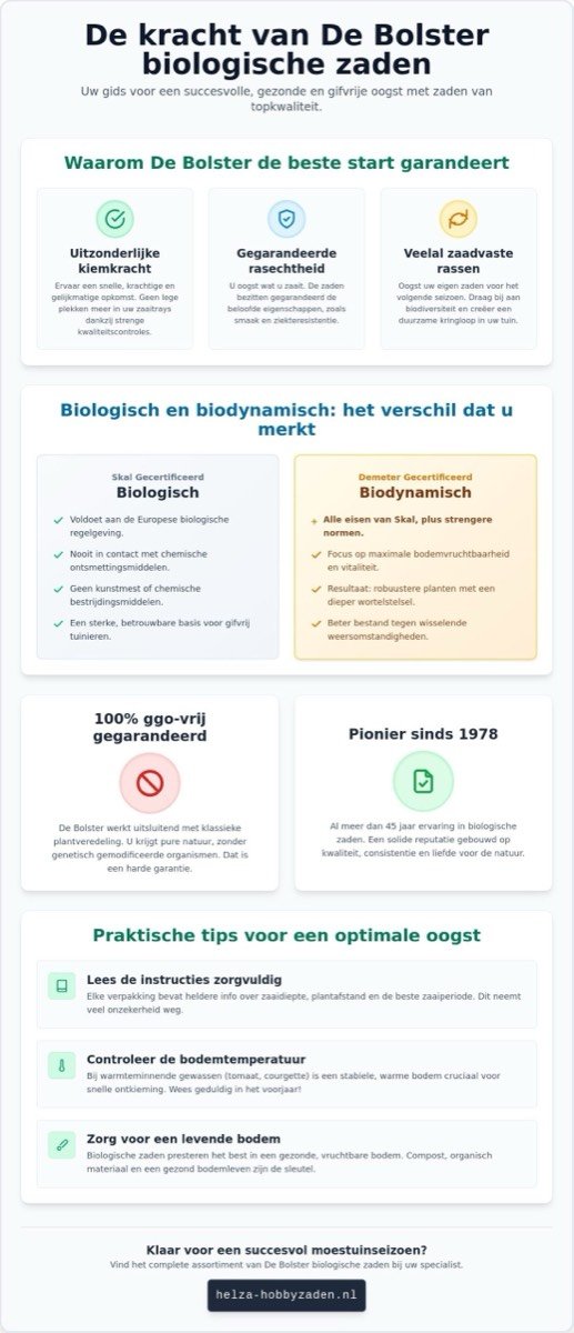 De Bolster biologische zaden ervaringen: alles wat je moet weten voor jouw moestuin